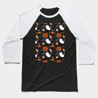 Halloween cute orange pattern Baseball T-Shirt